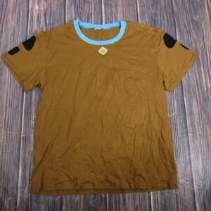 Scooby-Doo Shirt Mens XL Brown Costume Graphic Tee Halloween Movie Party Cosplay